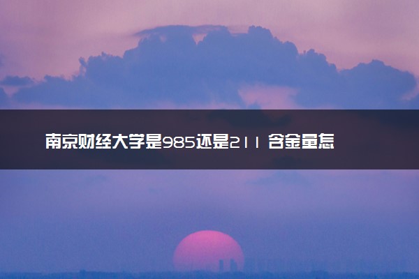 南京财经大学是985还是211 含金量怎么样