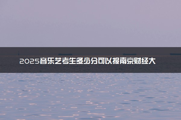 2025音乐艺考生多少分可以报南京财经大学红山学院