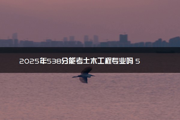 2025年538分能考土木工程专业吗 538分土木工程专业大学推荐