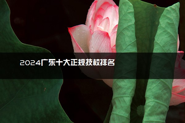 2024广东十大正规技校排名