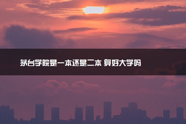 茅台学院是一本还是二本 算好大学吗