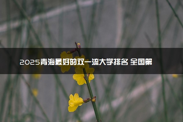 2025青海最好的双一流大学排名 全国第几名