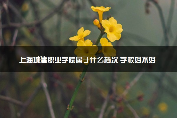 上海城建职业学院属于什么档次 学校好不好