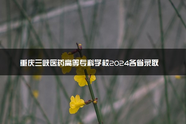 重庆三峡医药高等专科学校2024各省录取分数线及最低位次是多少