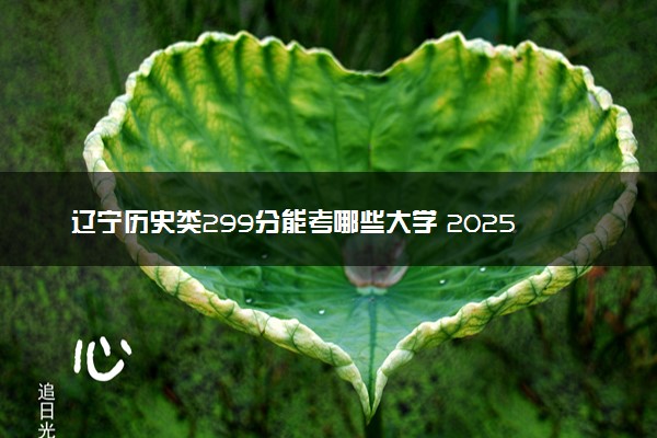 辽宁历史类299分能考哪些大学 2025考生稳上的大学名单