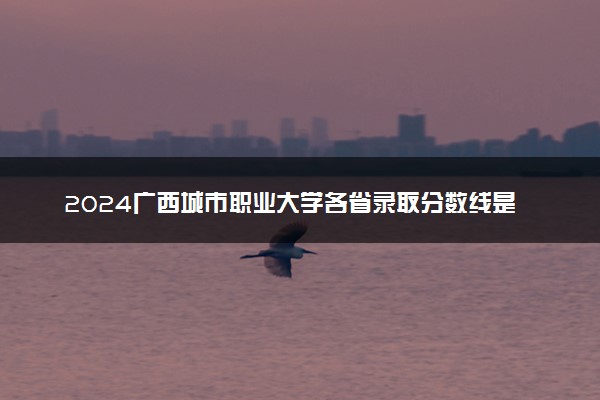 2024广西城市职业大学各省录取分数线是多少 最低分及位次