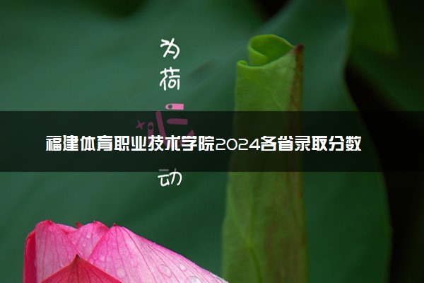 福建体育职业技术学院2024各省录取分数线及最低位次是多少