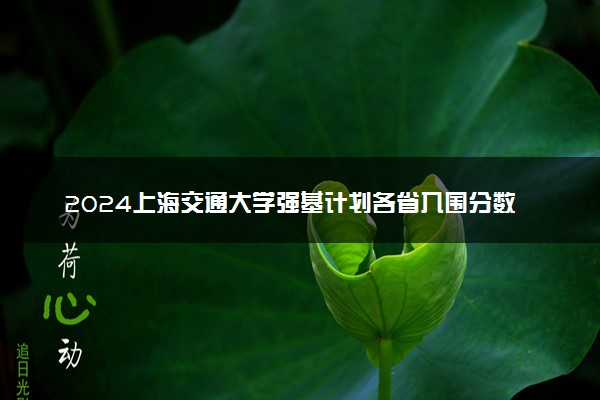 2024上海交通大学强基计划各省入围分数线汇总