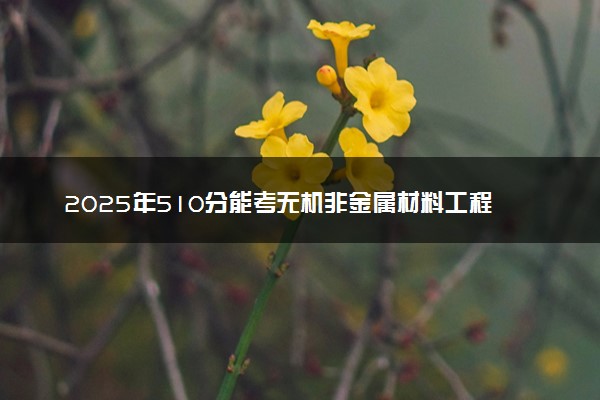 2025年510分能考无机非金属材料工程专业吗 510分无机非金属材料工程专业大学推荐