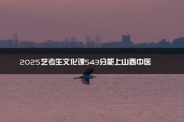 2025艺考生文化课543分能上山西中医药大学吗