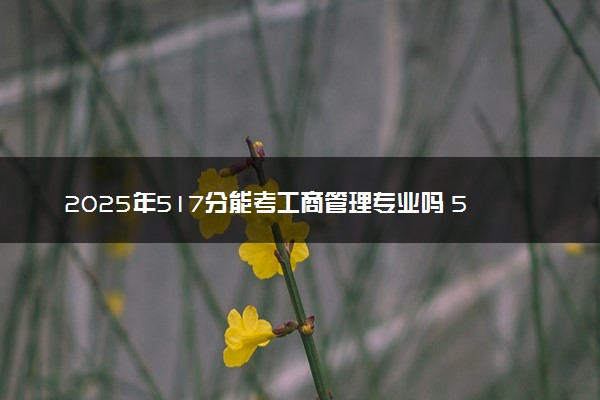 2025年517分能考工商管理专业吗 517分工商管理专业大学推荐