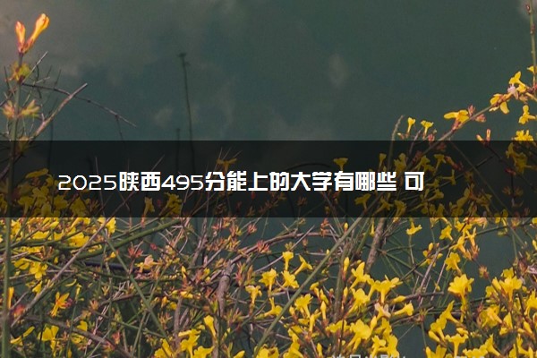 2025陕西495分能上的大学有哪些 可以报考院校名单