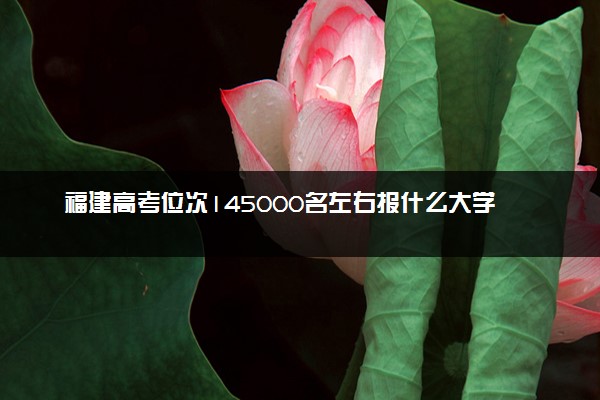 福建高考位次145000名左右报什么大学好（2025年参考）