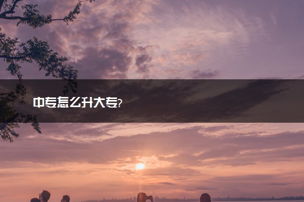 中专怎么升大专?