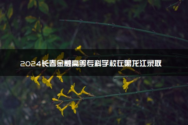 2024长春金融高等专科学校在黑龙江录取分数线 各专业分数及位次