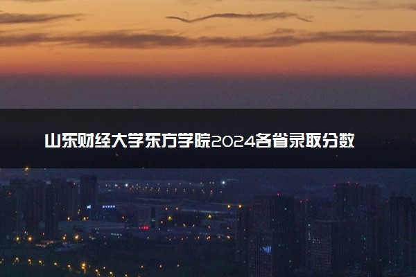 山东财经大学东方学院2024各省录取分数线及最低位次是多少
