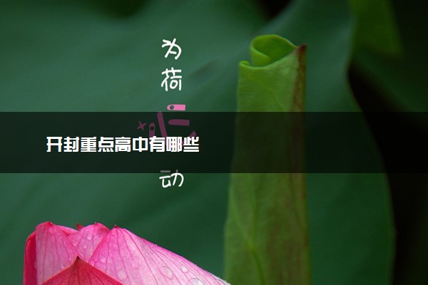 开封重点高中有哪些