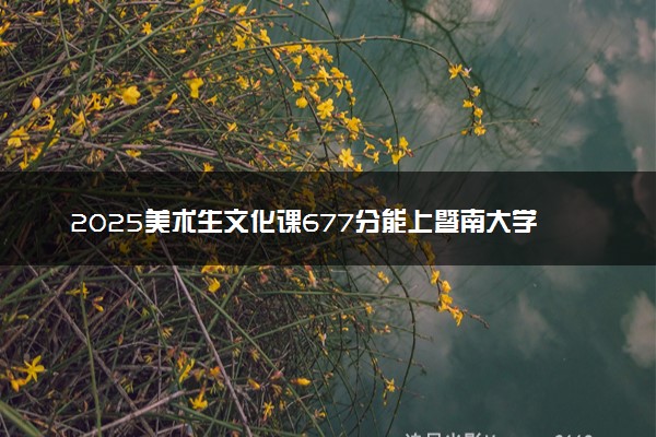 2025美术生文化课677分能上暨南大学吗