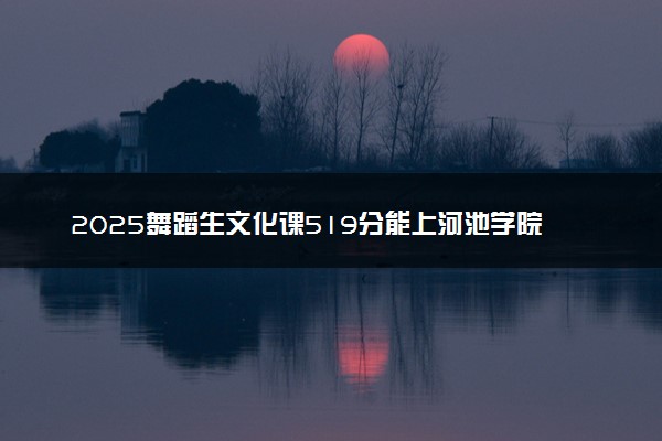2025舞蹈生文化课519分能上河池学院吗