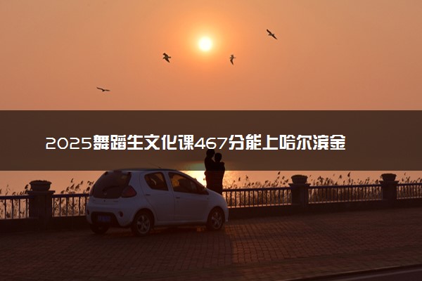 2025舞蹈生文化课467分能上哈尔滨金融学院吗