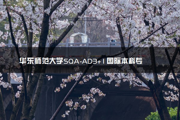 华东师范大学SQA-AD3+1国际本科专业及学费 实力如何
