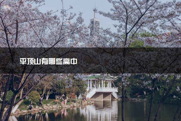 平顶山有哪些高中