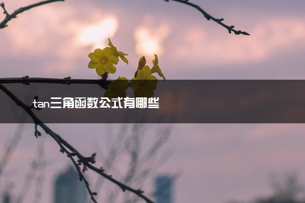 tan三角函数公式有哪些