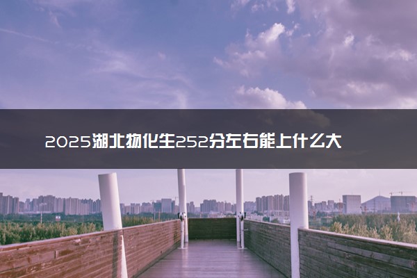 2025湖北物化生252分左右能上什么大学 可以报考的院校名单