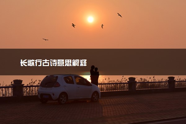 长歌行古诗意思解释