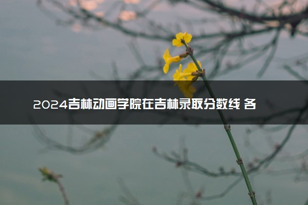 2024吉林动画学院在吉林录取分数线 各专业分数及位次