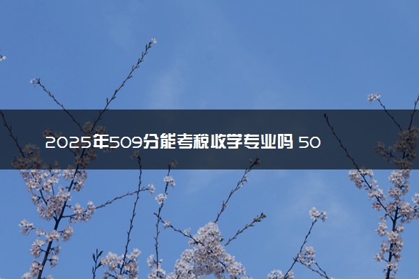 2025年509分能考税收学专业吗 509分税收学专业大学推荐