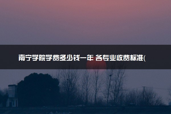 南宁学院学费多少钱一年 各专业收费标准（2025年参考）