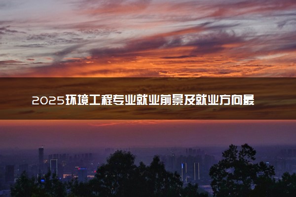 2025环境工程专业就业前景及就业方向最新 好找工作吗