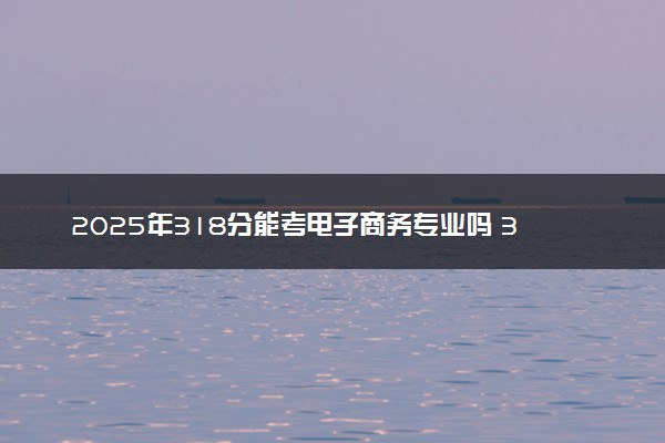 2025年318分能考电子商务专业吗 318分电子商务专业大学推荐