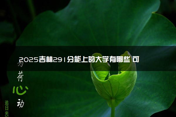 2025吉林291分能上的大学有哪些 可以报考院校名单