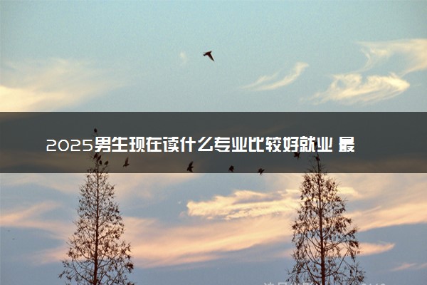 2025男生现在读什么专业比较好就业 最有前景的