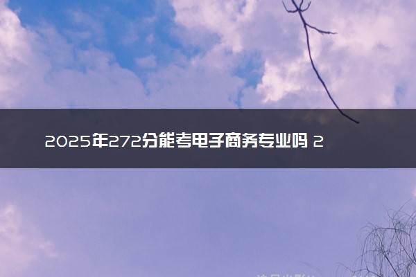 2025年272分能考电子商务专业吗 272分电子商务专业大学推荐