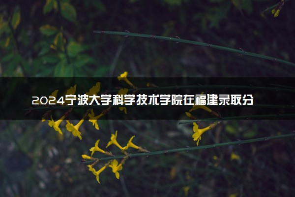 2024宁波大学科学技术学院在福建录取分数线 各专业分数及位次