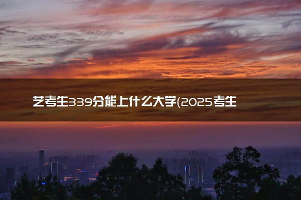 艺考生339分能上什么大学（2025考生参考）