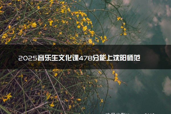 2025音乐生文化课478分能上沈阳师范大学吗