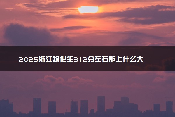 2025浙江物化生312分左右能上什么大学 可以报考的院校名单