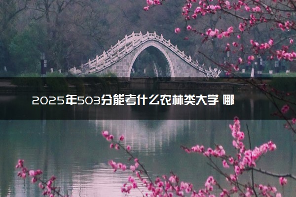 2025年503分能考什么农林类大学 哪些大学值得报