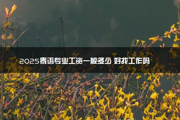 2025泰语专业工资一般多少 好找工作吗