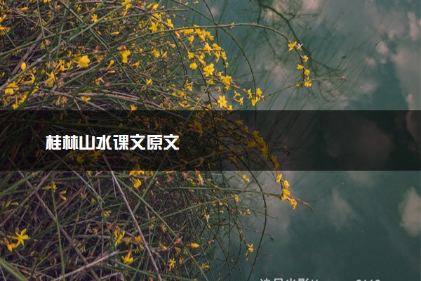桂林山水课文原文
