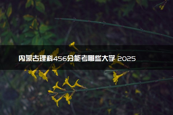 内蒙古理科456分能考哪些大学 2025考生稳上的大学名单