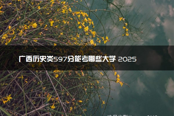 广西历史类597分能考哪些大学 2025考生稳上的大学名单