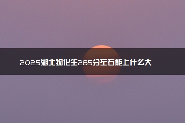 2025湖北物化生285分左右能上什么大学 可以报考的院校名单