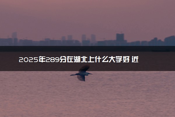 2025年289分在湖北上什么大学好 近三年录取分数线是多少