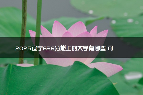 2025辽宁636分能上的大学有哪些 可以报考院校名单
