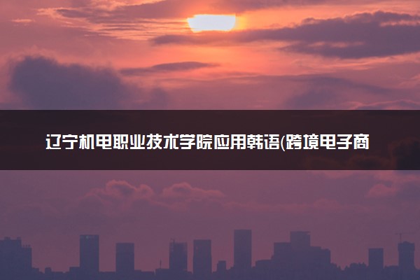 辽宁机电职业技术学院应用韩语（跨境电子商务方向）专业怎么样 录取分数线多少
